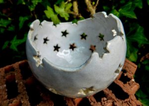 Windlicht White Star (2018) von Regina Jeznita